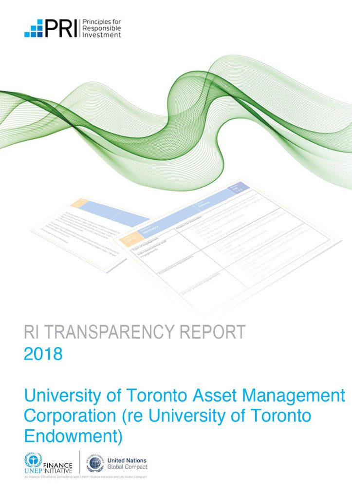 PRI Transparency Report Endowment