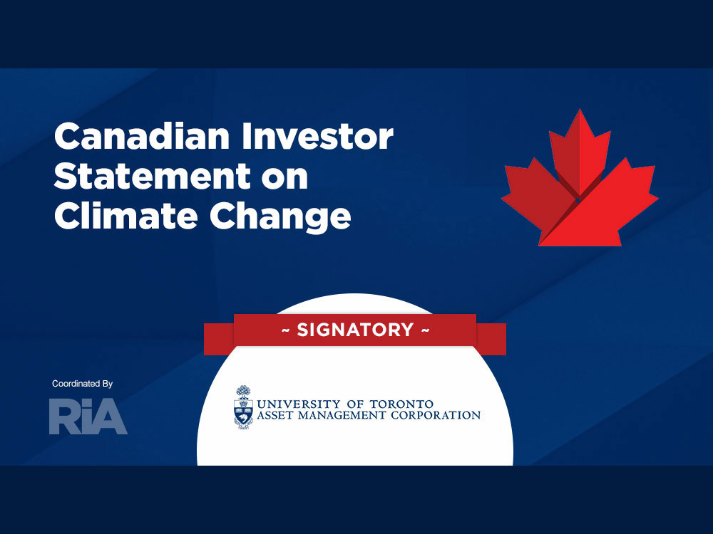 Canadian Investor Statement on Climate Change - Signatory