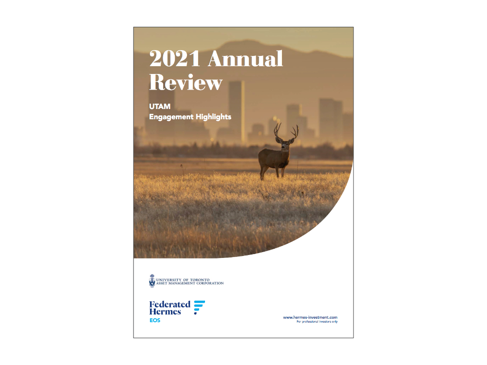 Cover of the 2021 Annual Review from EOS at Federated Hermes.