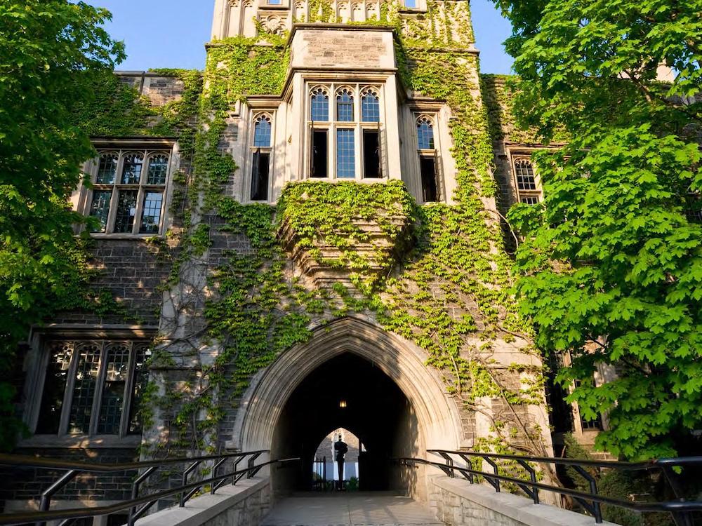 University of Toronto building with gothic archway
